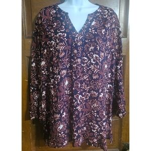 Gloria Vanderbilt Flutter Sleeve Blouse